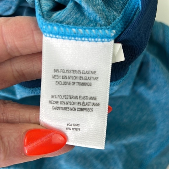 Women's Lole blue short sleeve perfomance athletic top - Picture 6 of 9